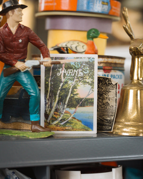 "Birches Postcard" Sticker